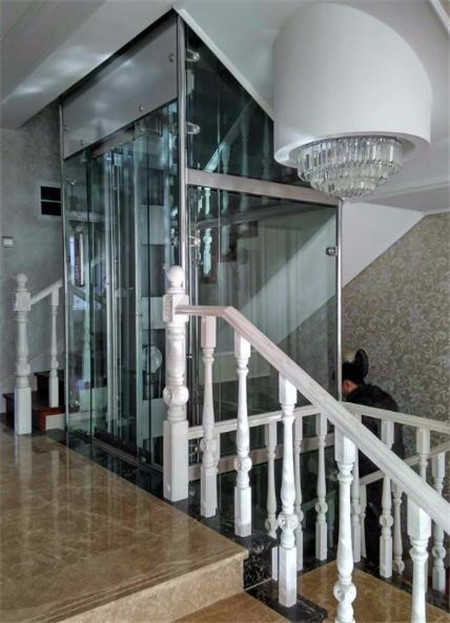 钢化玻璃的家用电梯